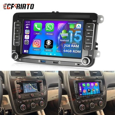 Für VW Scirocco Android 15 Apple Wireless Carplay Autoradio RDS GPS WIFI 2*USB