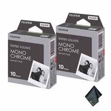 2xFUJIFILM INSTAX SQUARE Monochrome Instant Film 10 Exposures , Microfiber