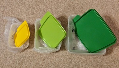 Tupperware 12L & 500ML & 160ML Containers with Lids (NEW, NEVER USED)