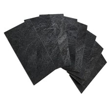 Piece Peel and Stick Backsplash Wall Tiles, 3" x 6" PVC Faux 100 Black Slate