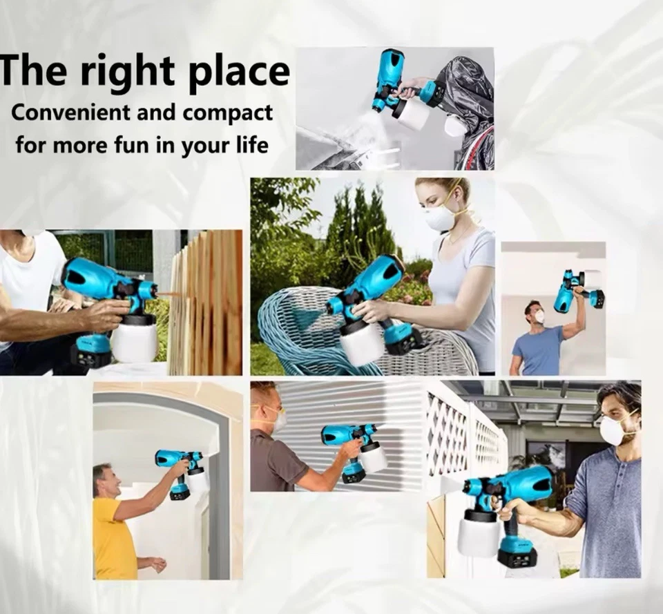 Spruzzatore Vernice Elettrica Professionale Cordless 800ml x Makita 18V - Imagen 3 de 4
