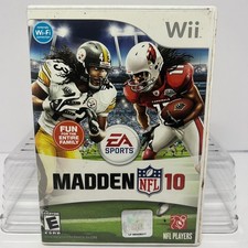 Madden NFL 10 Nintendo Wii Tested & Working Missing Manual Original Case NFL