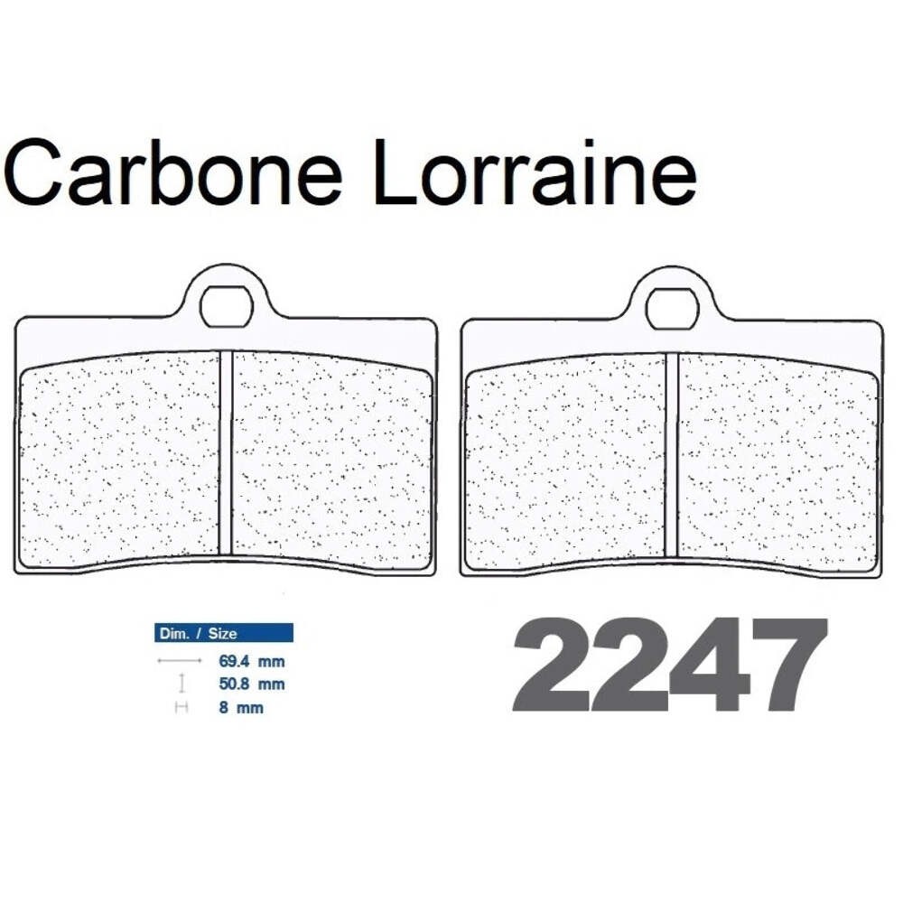 Plaquette de frein avant Carbone Lorraine moto Yamaha TZR 125 RR 94-99