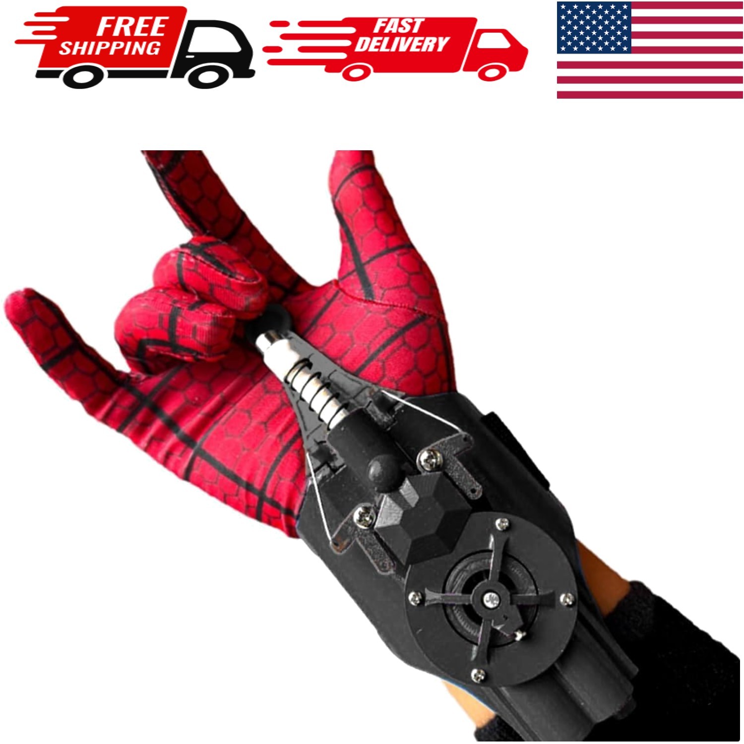 Versatile Spider Man Web Shooter with Magnetic & Suction Cup