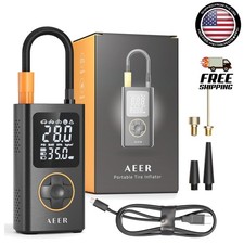 Versatile Wireless Tire Inflator with LED Light  Digital Gauge for All Vehicles