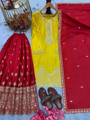 SALWAR KAMEEZ PAKISTANI INDIAN WEDDING PARTY WEAR DRESS BOLLYWOOD SUIT SHARARA