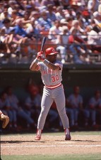 35 mm Color slide of Cincinnati Reds star Lloyd McClendon.  #57