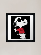 Peanuts - Snoopy Joe Cool Framed Ar Framed Wall Art Poster Canvas Print Picture