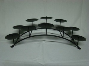 Metal Candle Holder Stand Fireplace Candelabra 2 Teir Insert Holds