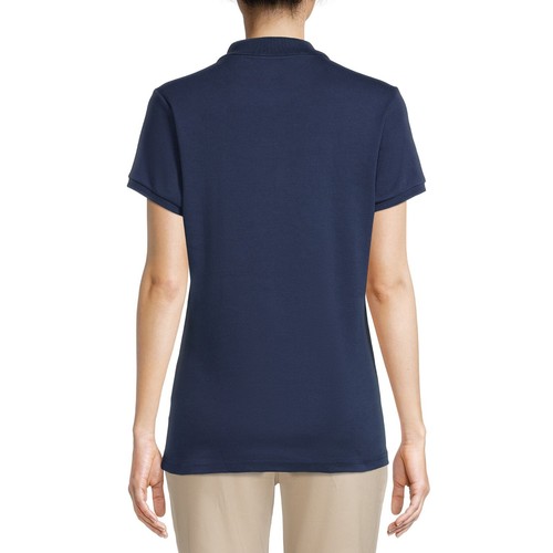 Wonder Nation School Uniform Polo Shirt Girl Blue Short Sleeve Cotton, Size L - Picture 3 of 5