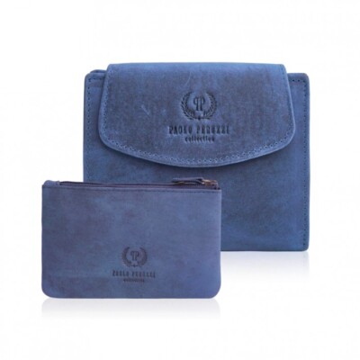 Damenlederbrieftasche T-12-DB + Schlüsseletui T-51-DB Set ZUP-40-DB