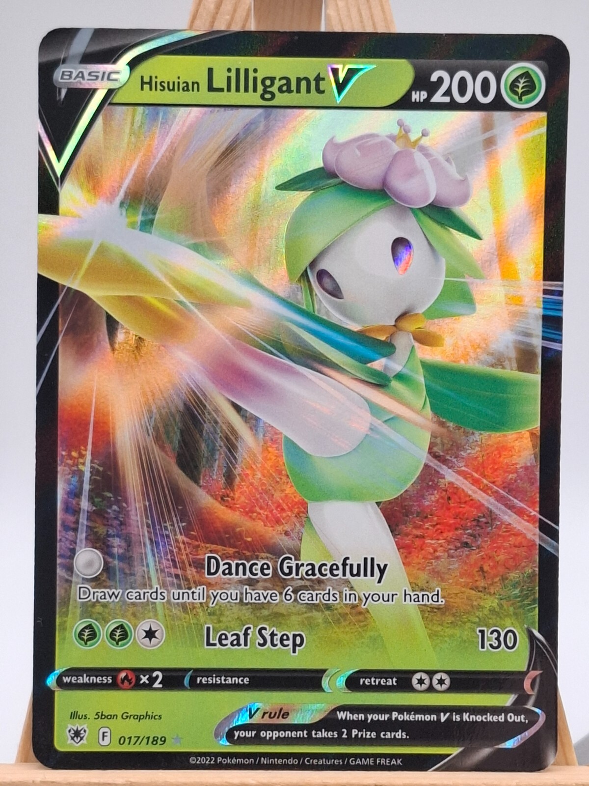 Hisuian Lilligant V 17/189, Astral Radiance, Holo Rare, NM