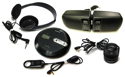 SONY WALKMAN D-NE330 ATRAC CD MP3 CD-RW BLACK PORTABLE PLAYER SET