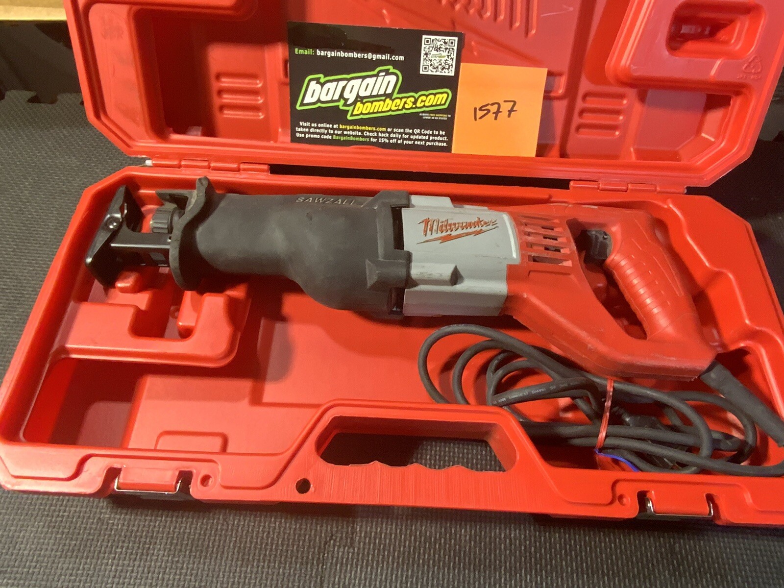 Milwaukee Sawzall Recip Saw Kit with case used lot 1577 45242195930 eBay