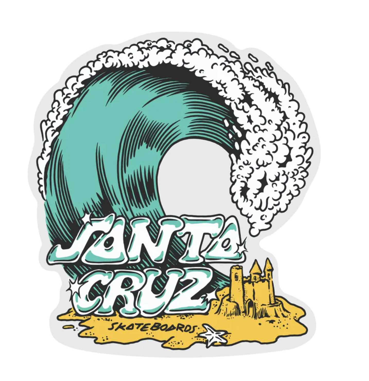 Santa Cruz Onshore Wave Skateboard Sticker 5"