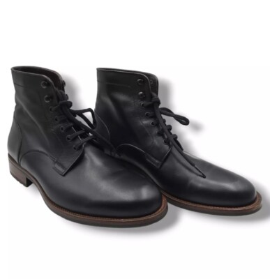 MAGNANNI Marcelo Black Leather Plain Toe Boots Size 11 M  display picture 2