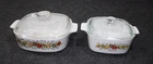 Corning Ware Vintage Spice of Life 2L & 1.5L Casserole Dishes with Pyrex Lids