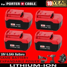 18 Volt For Porter Cable 6.0Ah Lithium-ion Battery 18V PC18B PC18BL PC18BLX Tool