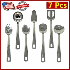 7 Pcs Stainless Steel Cooking Utensil Set Kitchen Utensils Serving Spatula Gift