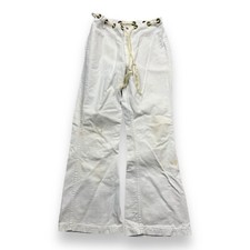 Vintage 1960s 70s Wrangler Modified Flare Bell Bottom White Jeans 13 Misses