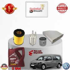 KIT TAGLIANDO FILTRI + OLIO VW CADDY IV 2.0 EcoFuel 80KW 109CV DAL 2010 ->