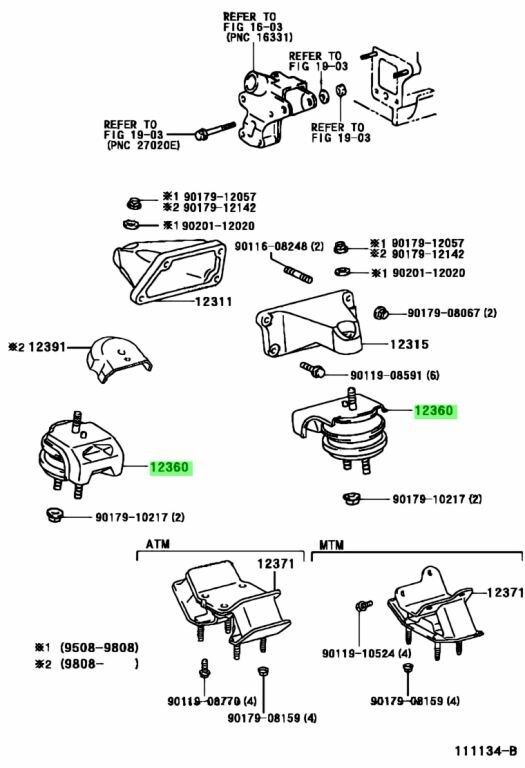 Genuine Toyota Chaser Mark II JZX100 Front Engine Mounting