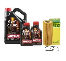 7L Motul 8100 XCLEAN 5W40 Mann Filter Motor Oil Change Kit A6 Quattro 3.0L Super