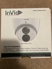 Cámara Invid Tech Vis-P4TXIR28NH2 4MP Exterior Torreta Plug & Play Lente Fija Nueva en Caja