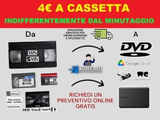 📹SERVIZIO conversione cassette Hi8 video8 vhs super8 8mm minidv sony ferragosto