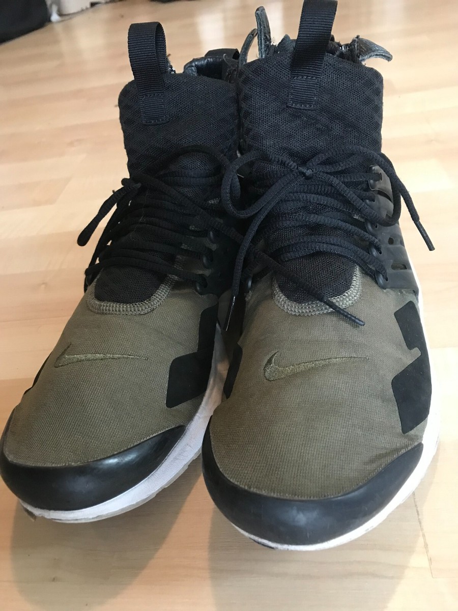 Nike Air Presto Mid Acronym Black Olive Size Large US 11-12 US
