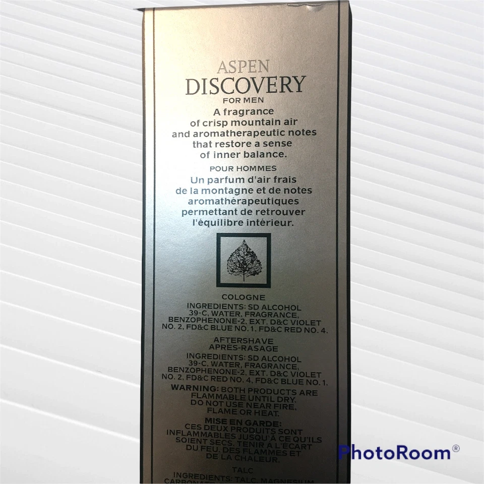 男式 Aspen Discovery Coty 古龙水 1 液量盎司滑石 1 盎司须后水 1 盎司礼品套装 — 第 2/2 张图片