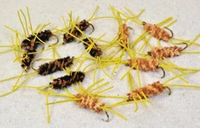 Rubber Legs Stone Fly Pattern - 1Dz Flies - Various Hooks & Colors - Mustad Hook