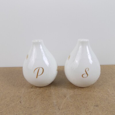 Rosenthal Medley Salt & Pepper Shakers Gold Flowers Romance 3621 Bjorn Wiinblad
