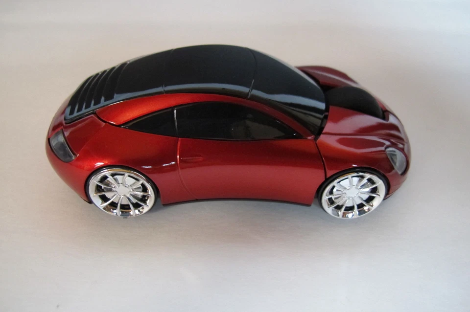 Porsche Car Optical Wireless Silent Mouse Portable Mini RED Color - Image 3 of 3