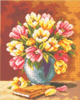 Diamond painting kit - Vaz with tulips by Diamondmosaic