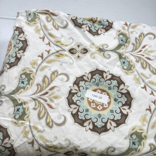 peacock alley duvet queen 100% cotton blue beige floral lotus usa zip - Picture 12 of 13