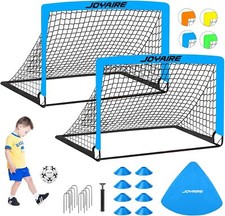 Kids Soccer Goals for Backyard Set, Portable Toddler Soccer Goal 2 of 4x3 ft
