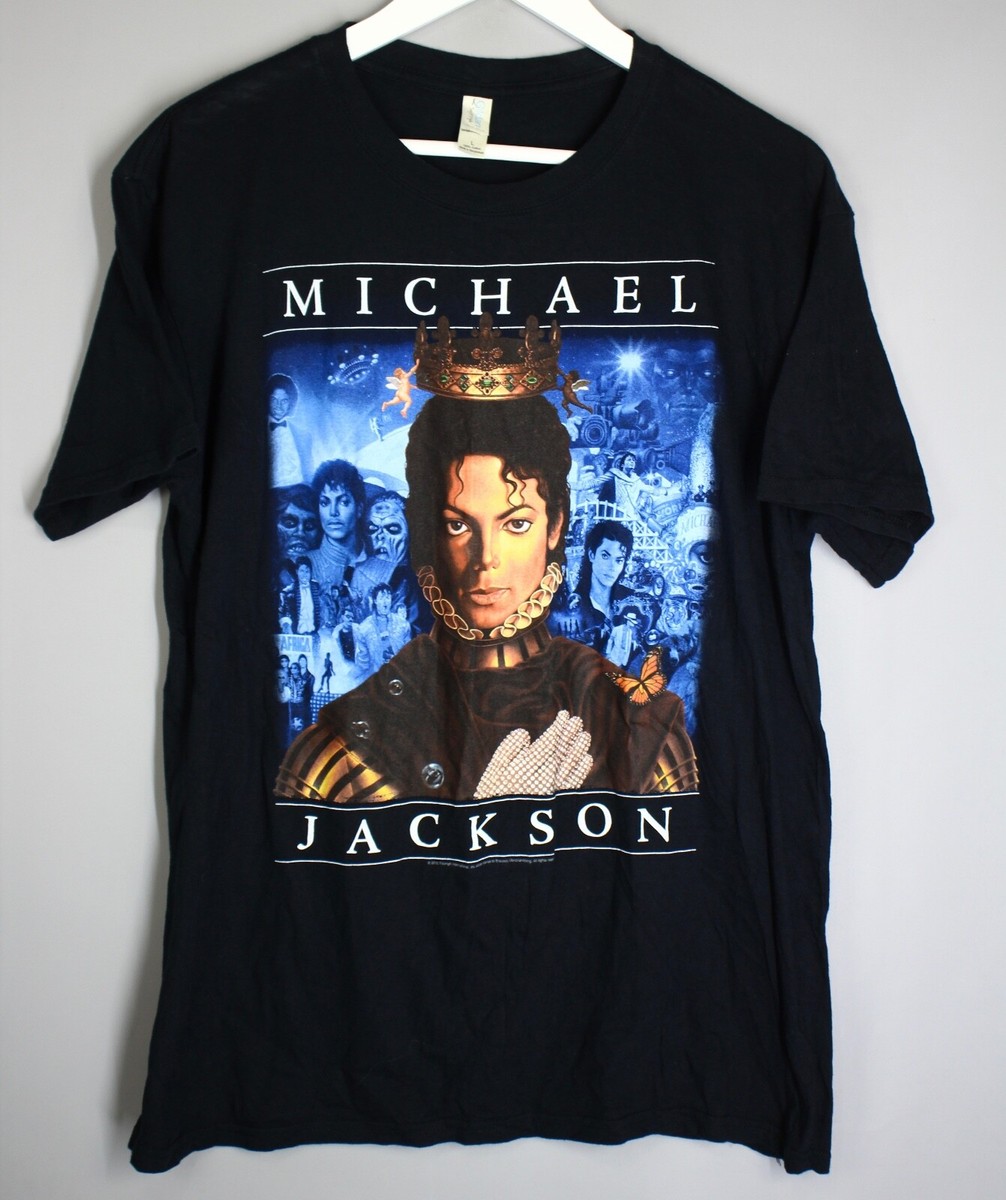 VINTAGE MICHAEL JACKSON KING OF POP 2010 MEMORIAL T-SHIRT SIZE L