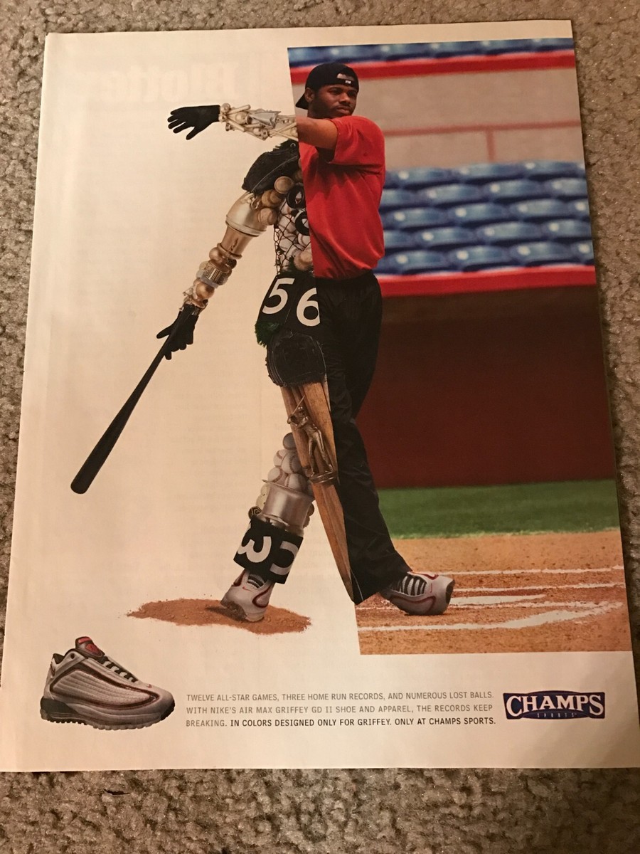 Vintage 2001 NIKE AIR MAX GRIFFEY GD II Shoes Poster Print Ad KEN