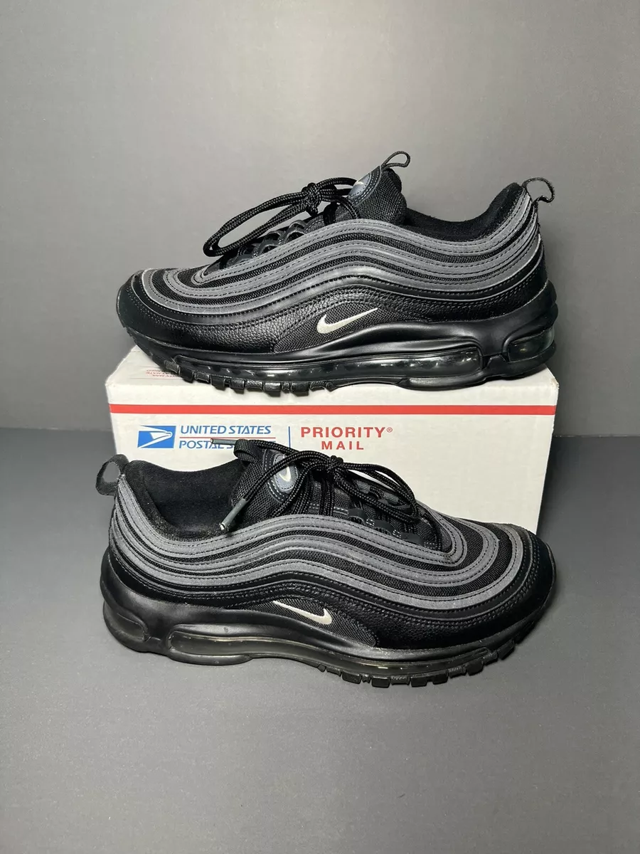 Nike Air Max 97 Black White Anthracite 921826 015 Velour Velvet mens size 8
