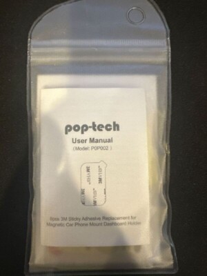 Pop-Tech 8-pcs 3M Sticky Adhesive Replacement for Magnetic Phone Car  Mount