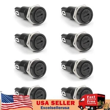 8PCS SCI R3-11 Panel Mount Chassis Fuse Holder For 5x20mm Glass Fuses 10A 250V E