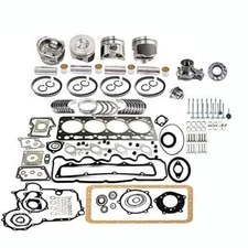 For Kubota V3300 Overhaul Rebuild Kit+Oil pump+Water Pump+Thermostat Compatible