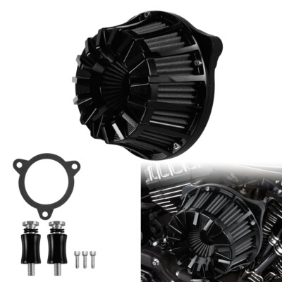 15 Speichen Schwarz Luftfilter Grau Einlass Für Harley Softail 2016-17 Dyna 2017