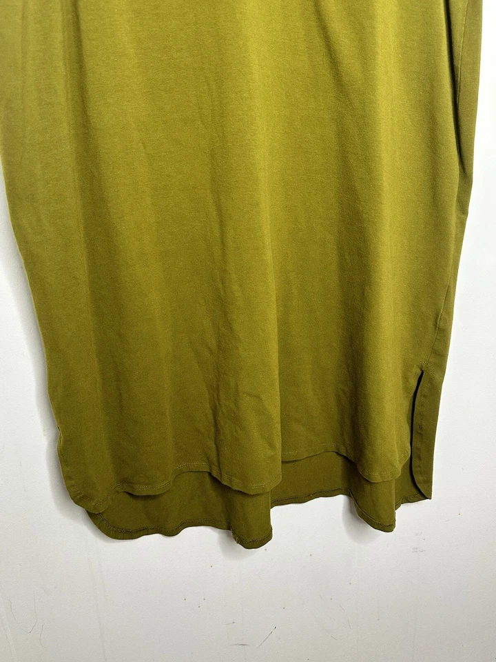 H By Halston High-Low Hem Olive Green V Neck Short Sleeve Midi Dress Sz XL - Image 4 of 4