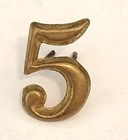 Civil War Era Early Indian Wars Numeral 5 Older Reproduction — photo 1