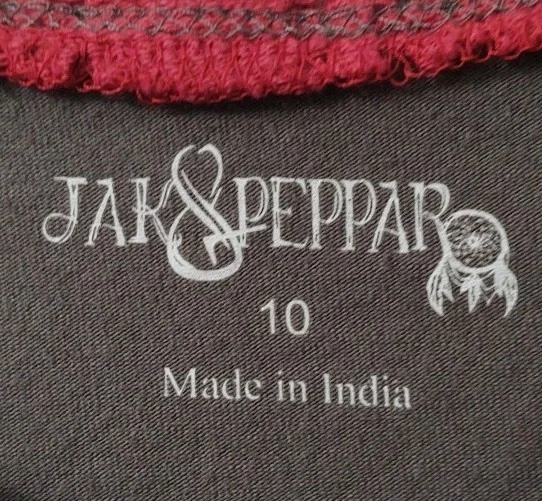 ❤️Camisa Top Jak & Peppar Niñas Talla 10 Gris y Rojo Oscuro Manga Larga, Usada en Excelente Condición Foto 3 de 4