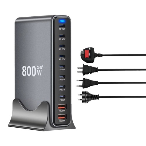 Chargeur rapide USB-C 800W 10 ports - Photo 5 sur 6