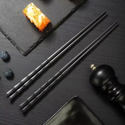 New Reusable Black Chinese Chopsticks Food Sushi Sticks Safe Plastic Food Grade 