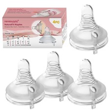 4pc NaturalFit Baby Bottle Nipples. Level 2 Flow 2 Size S Nipple for 1 Month ...